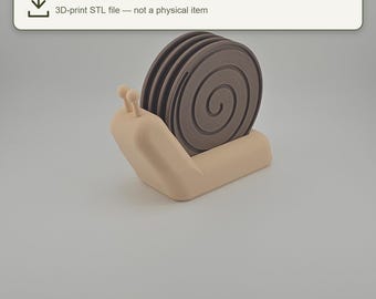 Snail Coaster Set — STL File (Digital Download)