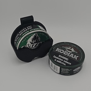 Clip para cinturón con lata de tabaco Grizzly/Kodiak impreso en 3D / Soporte duradero para bolsa de nicotina / Accesorio para exteriores