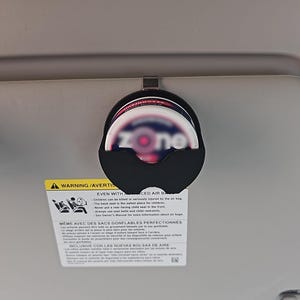 ZONE Nicotine Can Visor Clip | 3D-Printed Car Organizer for Tobacco Pouches & Dip Holder