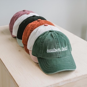 Custom Text Embroidered Hat, Your Text Here, Cool Quote Cap, Vintage Baseball Hat, Custom Trucker Hat, Personalized Gift, Custom Dad Cap