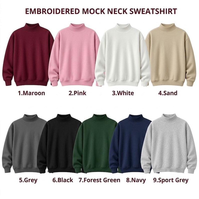 Nurse Mockneck Sweatshirt, Polka Dot Applique Pullover, Embroidered ...