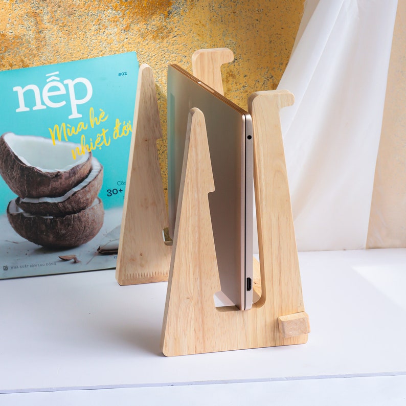 Laptop Macbook Wood Stand Wooden Laptop Stand Ergonomic Etsy