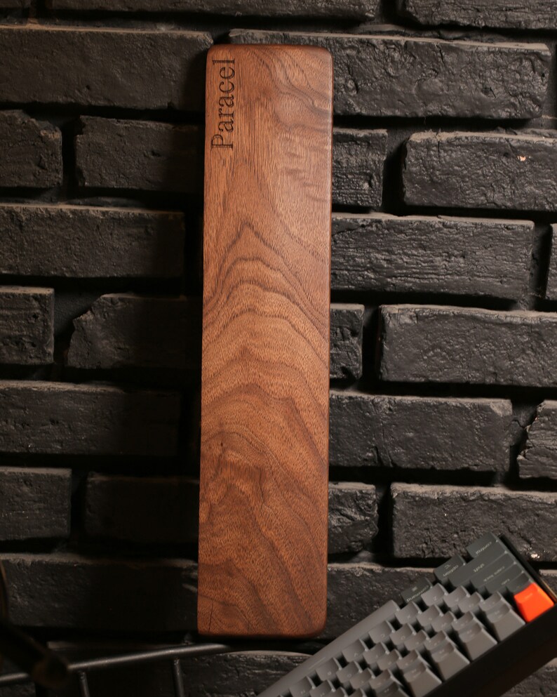 Keyboard Wrist Rest Personalizef Walnut Walnut Wrist Rest Etsy