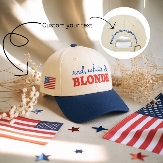 United States of America Embroidered Baseball Cap - Cream and Light Blue Custom Name Hat USA 250th 1776-2026 Anniversary Baseball Cap  main image 4