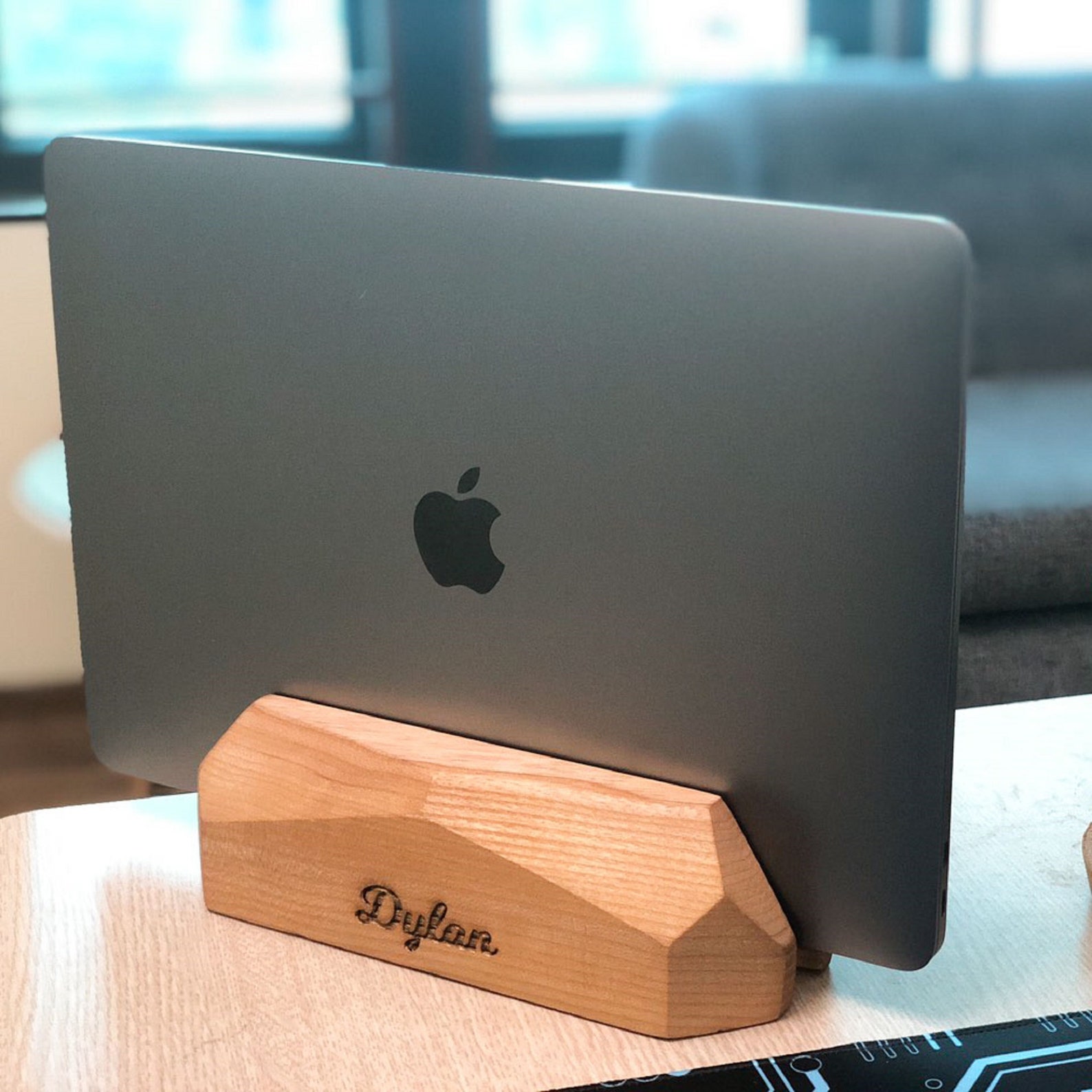 Laptop Stand Wood Macbook Docking Macbook Stand Wood Etsy