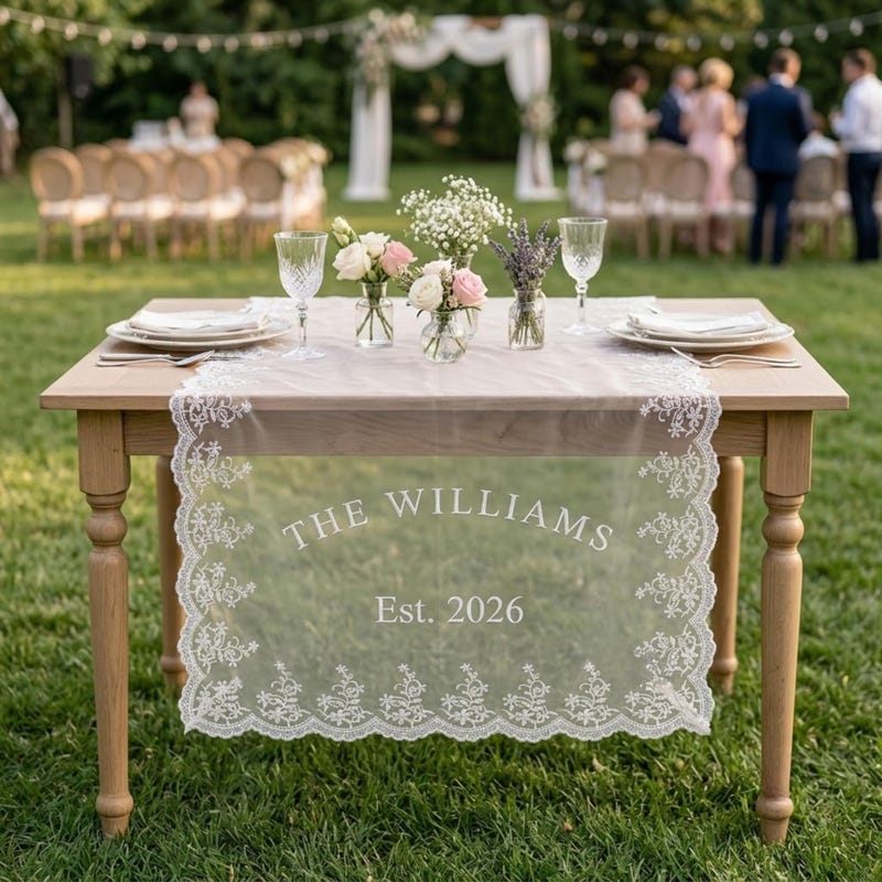 Lace Table Runner Heart - Etsy