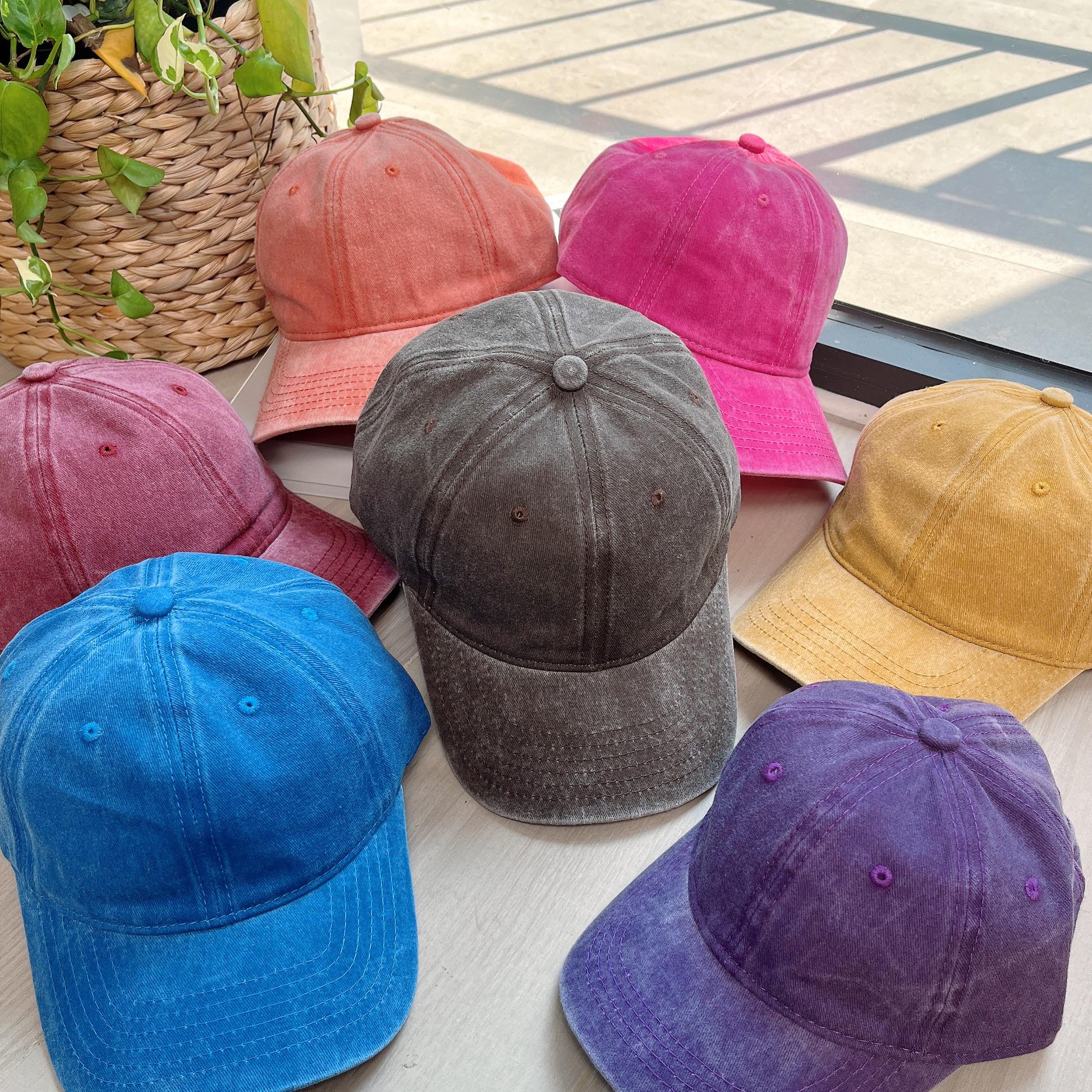 Vintage Distressed Cotton Baseball Cap: Adjustable Unisex 