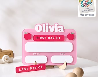 Personalized First Day of School Sign: Acrylic Back to School Gift