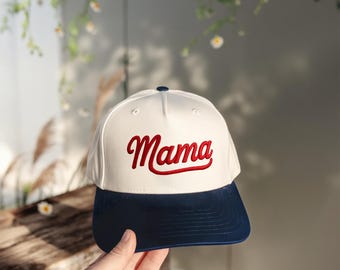 Custom Mama Embroidered Hat, Mom vintage baseball cap, Pregnancy Announcement Mom trucker cap, Trendy Mother&#39;s Day Gift Idea