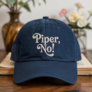 Embroidered Piper No White Flower Hat, Ivory Lotus fan gift, Trending Viral Funny Cap, Funny park posey Meme quote, these gay try murder me