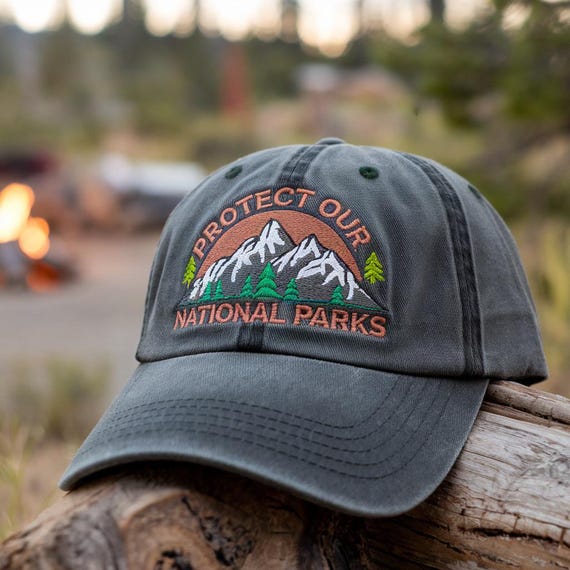 Embroidered National Parks Hat: Nature Lover Camping Baseball Cap