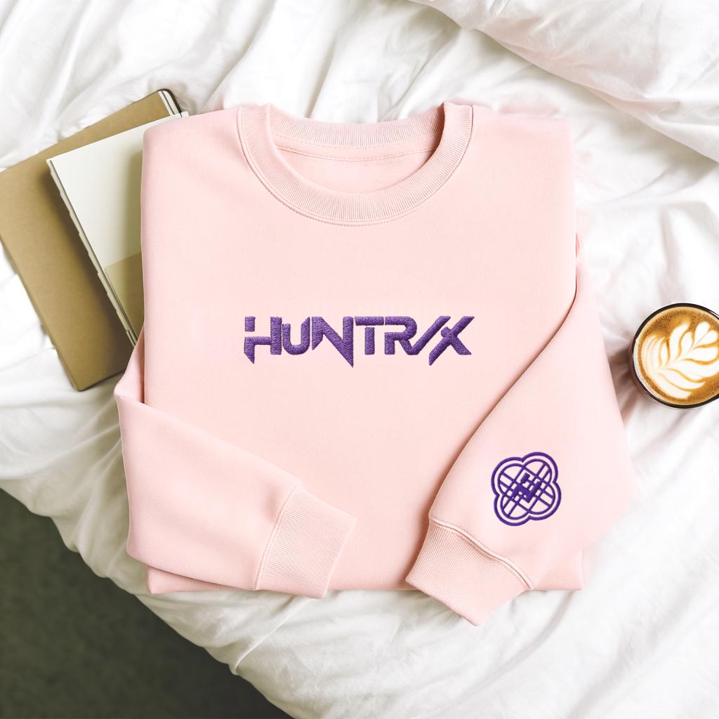 Embroidered Kpop Hunters Sweatshirt, Kpop Huntryx Girls Crewneck, Rumi Zoey Mira Graphic Shirt, Vintage Anime Fan gift