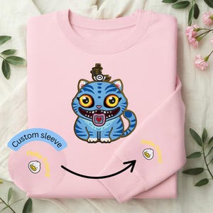 Embroidered Derpy the Tiger Kpop Hunter Shirt, Jinu pet hoodie, Huntryx girls fan gift, Rumi Mira Zoey hoodie, Y2K fashion, anime pullover