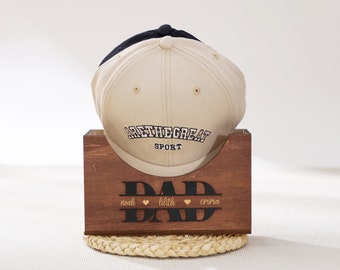 Custom Wooden Hat Holder, Personalized Cap Display, Hat Organizer for Dad, Perfect Father's Day Gift, Gifts for Grandpa