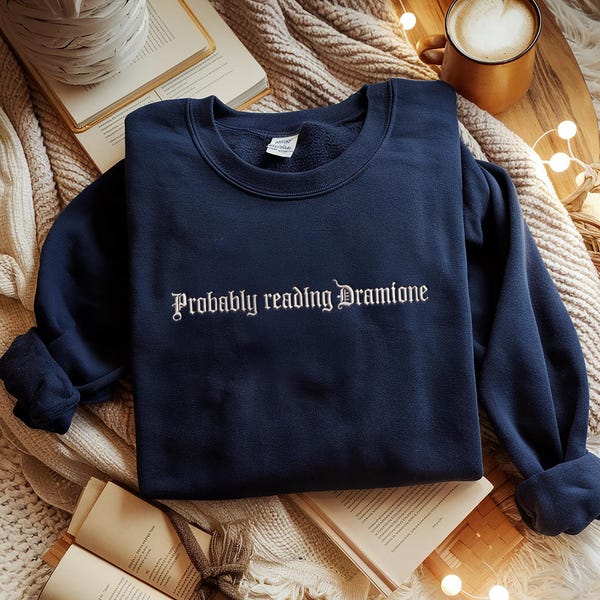 Embroidered Sweatshirt, the high reeve Unisex hoodie Crewneck Jumper, Probably Reading Drami.one Fanfiction Sweatshirt