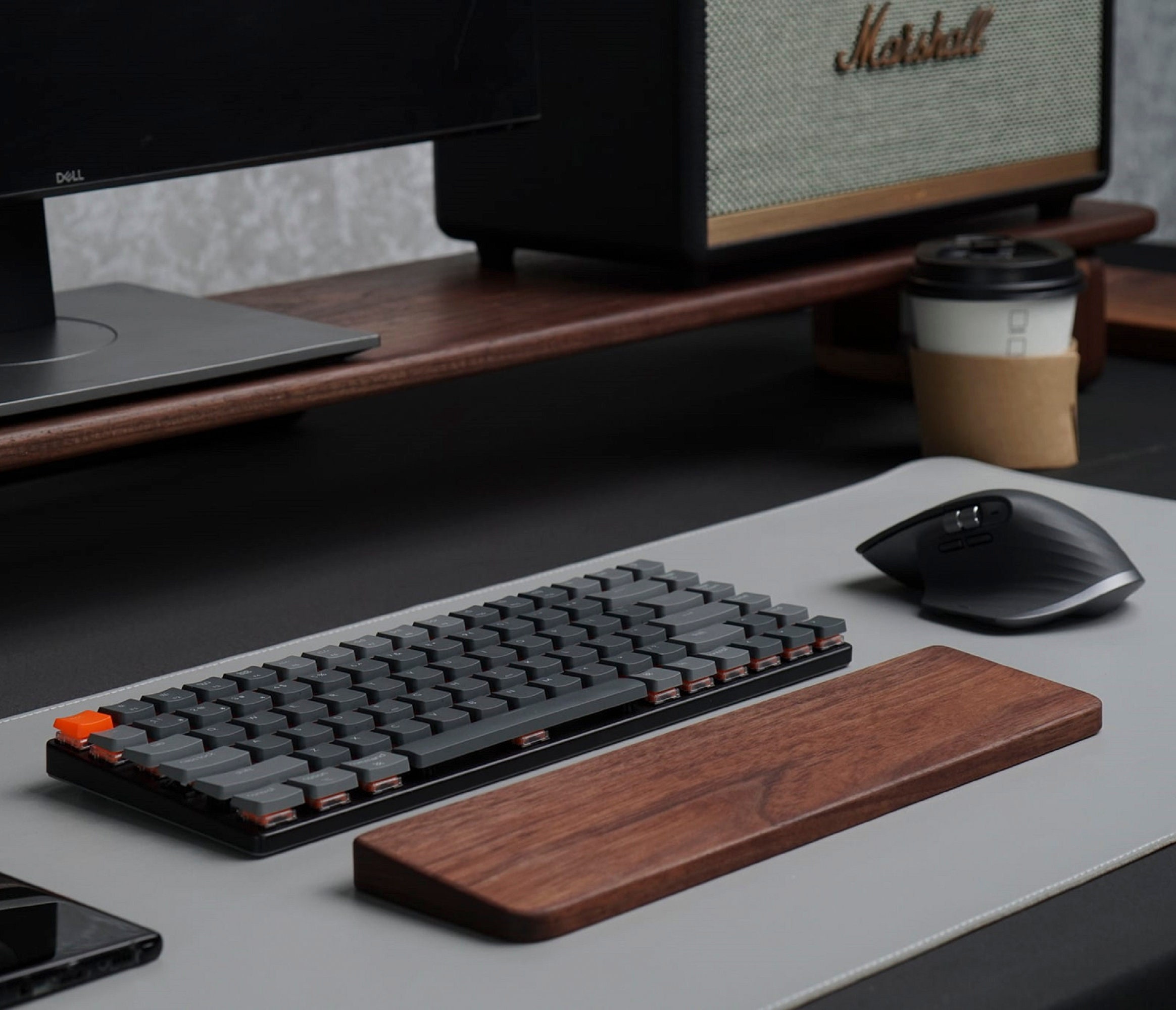 Keyboard Wrist Rest Personalizef Walnut Walnut Wrist Rest - Etsy