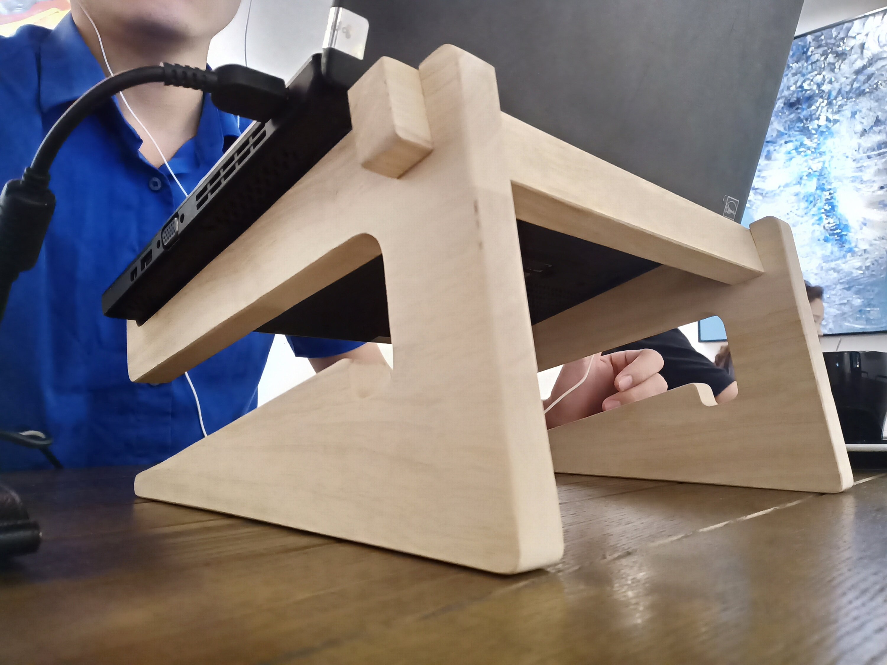 Laptop Stand Wood laptop stand Computer Wood Stand Portable Etsy