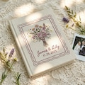 Personalized Hand Embroidered Wedding Guest Book, Wildflower Linen Photo Album, Custom Memory Book, Bridal Shower Gift product logo