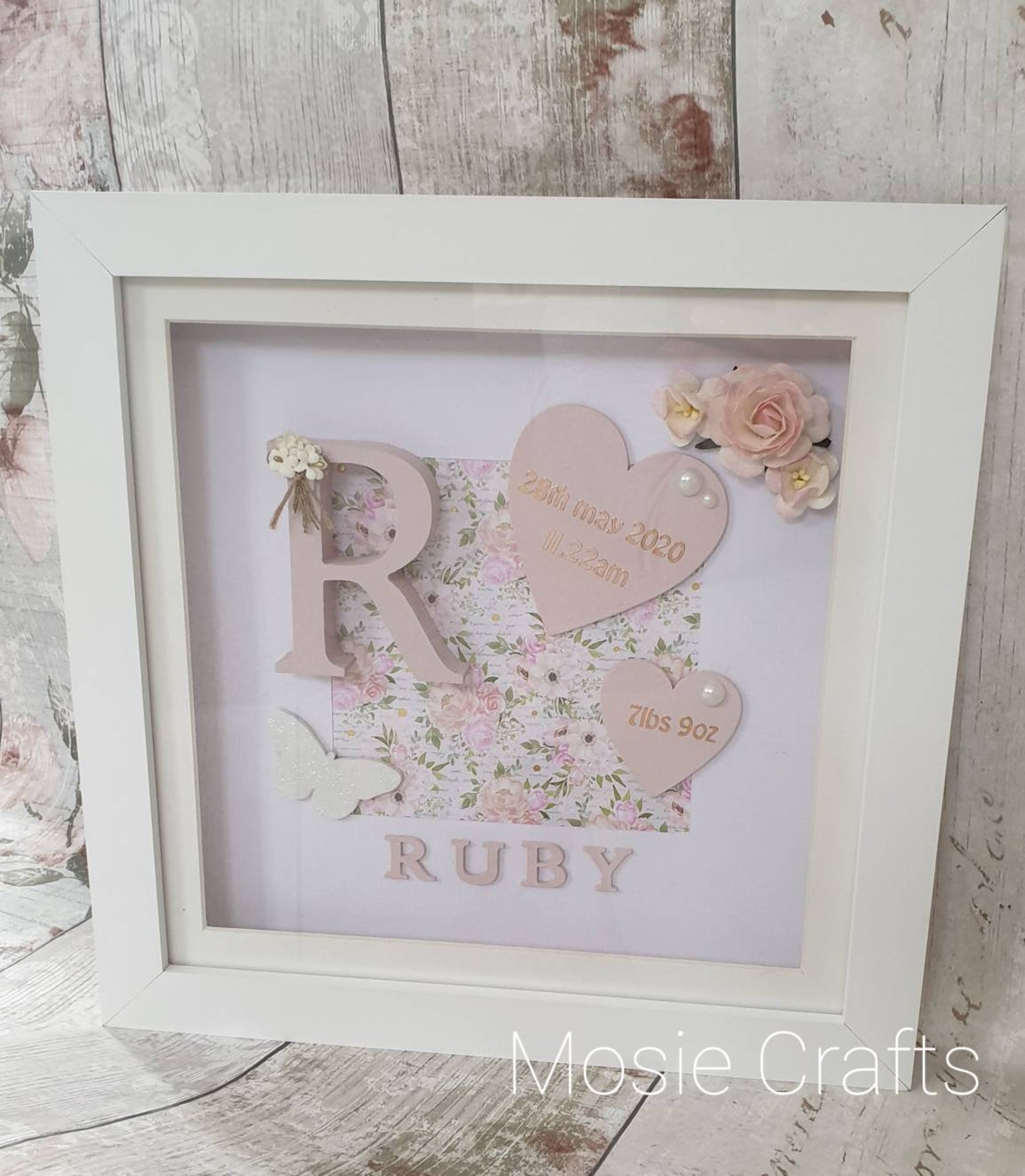 Personalised baby Name Frame / Name frame / Newborn gift / Etsy