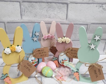 Easter egg bunny, Easter egg holder, kinder egg holder, personalised egg holder