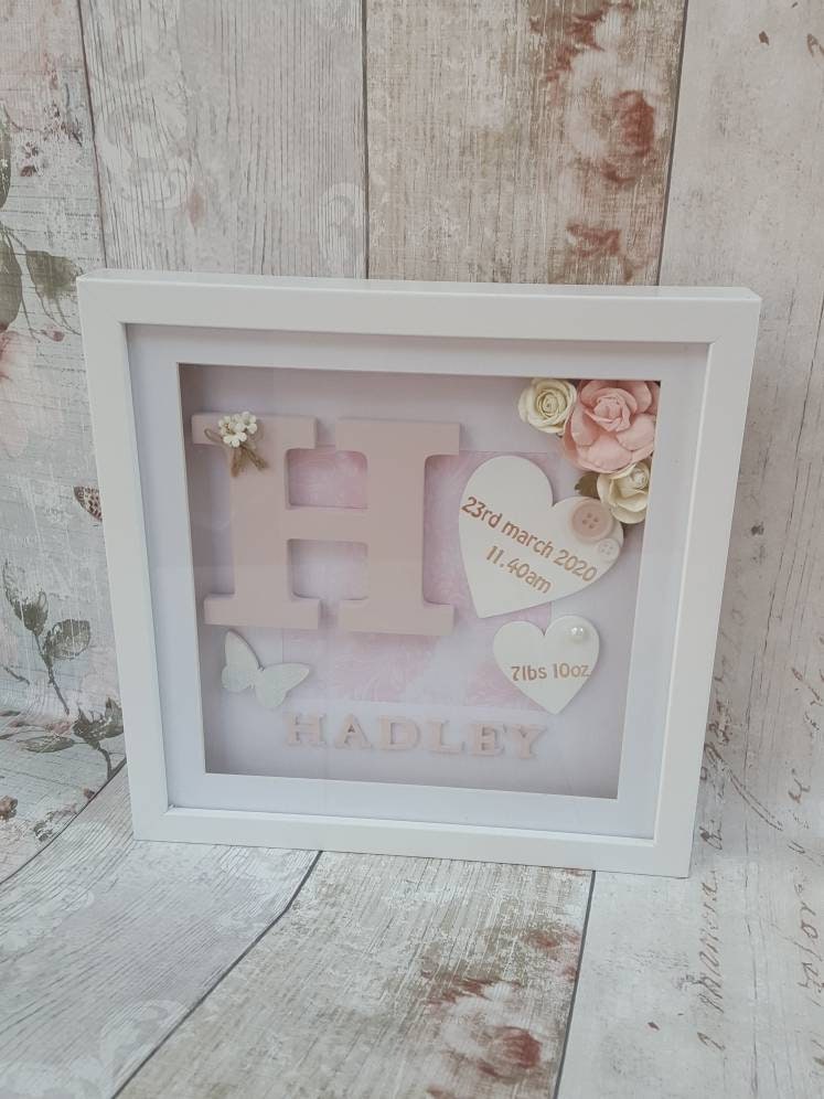 Personalised Baby Name Frame / Name Frame / Newborn Gift / Etsy UK