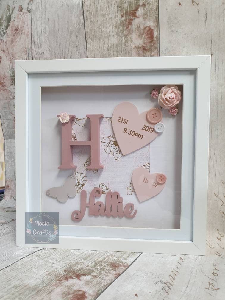 Personalised Baby Name Frame / Name Frame / Newborn Gift / Etsy UK
