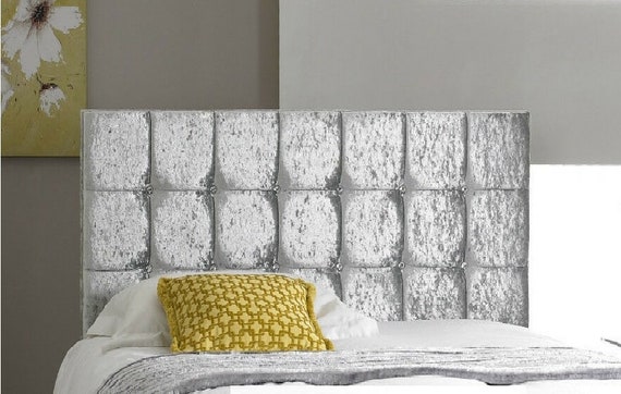 Silver diamante headboard online