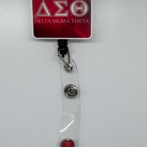 Delta Square Sorority Badge Reel/ID-Halter