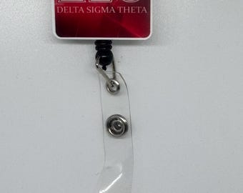 Delta Square  Sorority Badge Reel/ID Holder