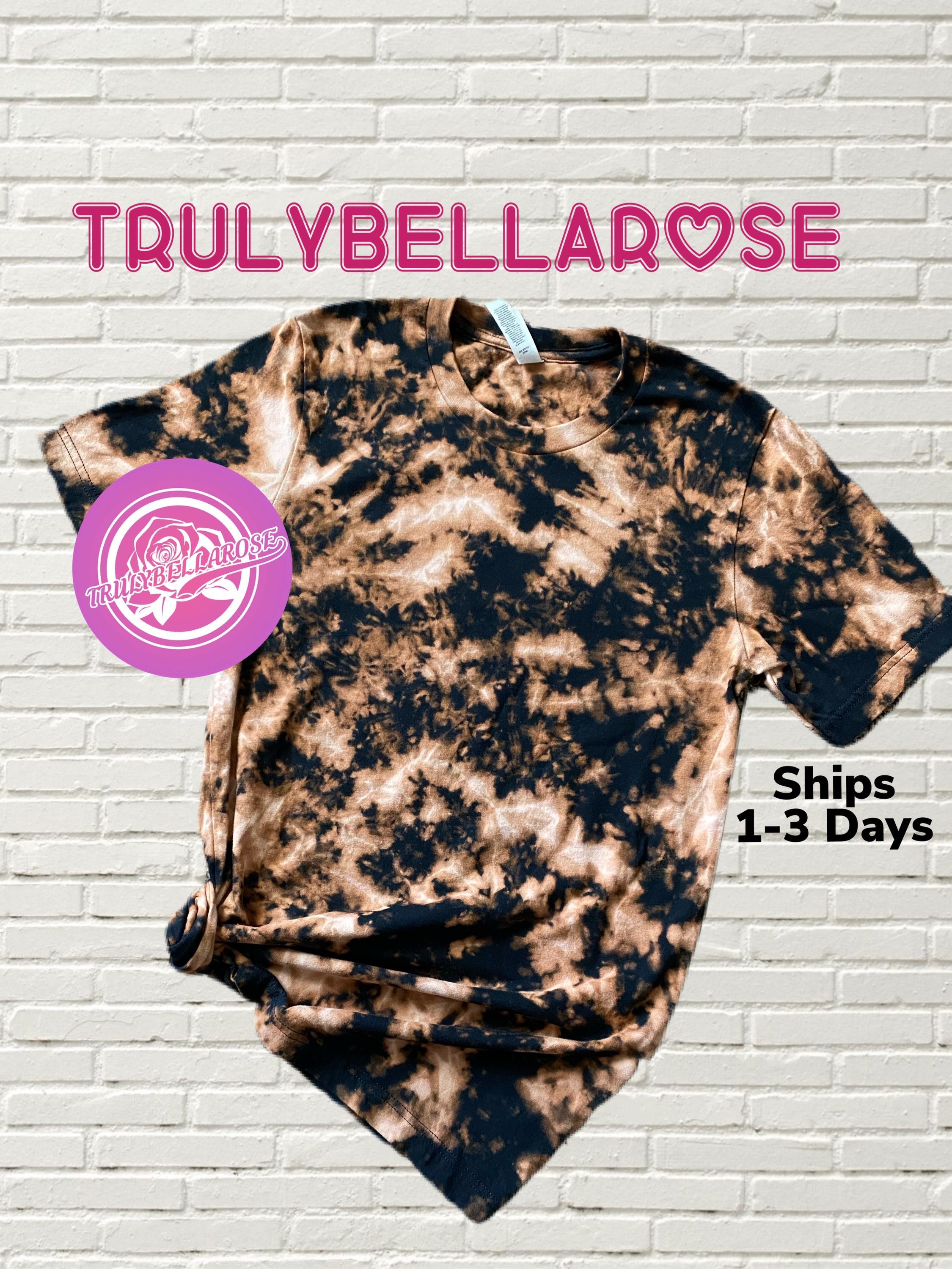 black t shirt bleached