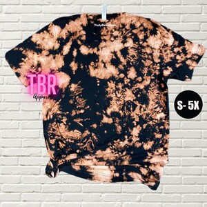 Reverse Tie Dye Acid Wash T Shirt Bleach Shirt Black - Etsy