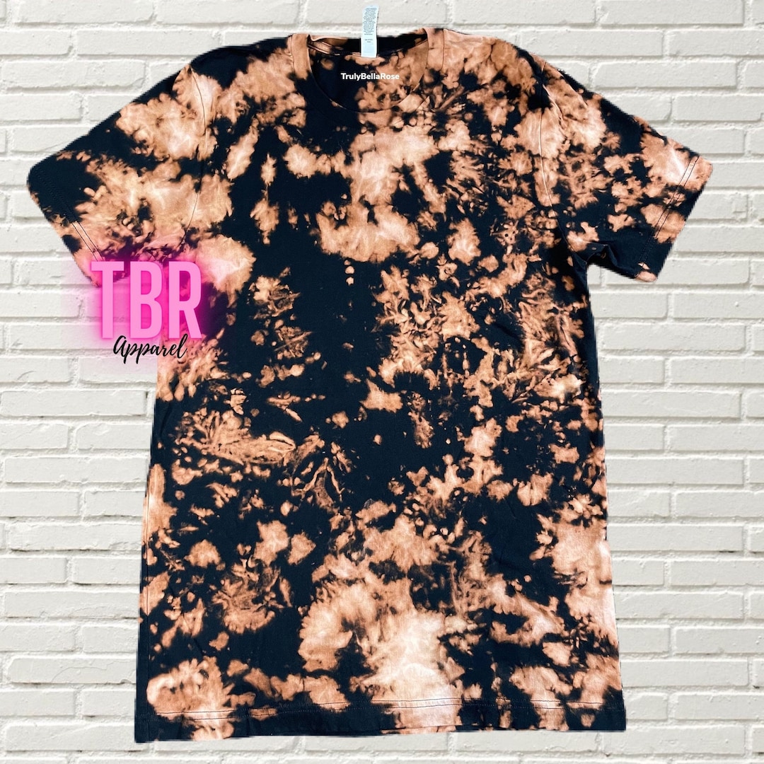 Handmade Reverse Tie Dye Bleach Shirt: Black Acid Wash Tee - Etsy