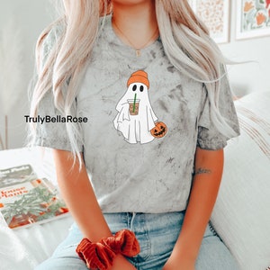 Little Ghost Coffee Shirt, Comfort Colors, Ghost Tshirt, Pocket Size