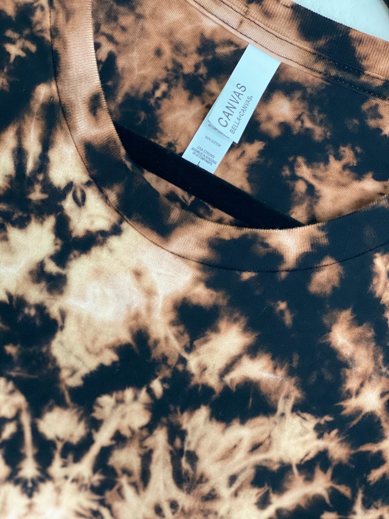 Bleached Shirt Acid Wash t shirt Bleach shirt Black Etsy