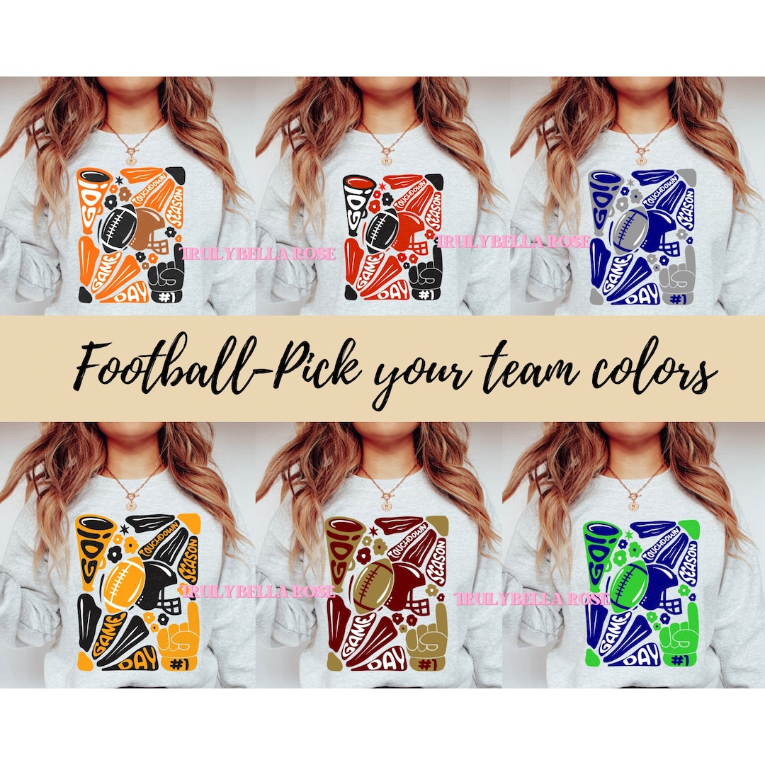 Football Sweatshirt, Custom Team Colors, Personalized Football ...