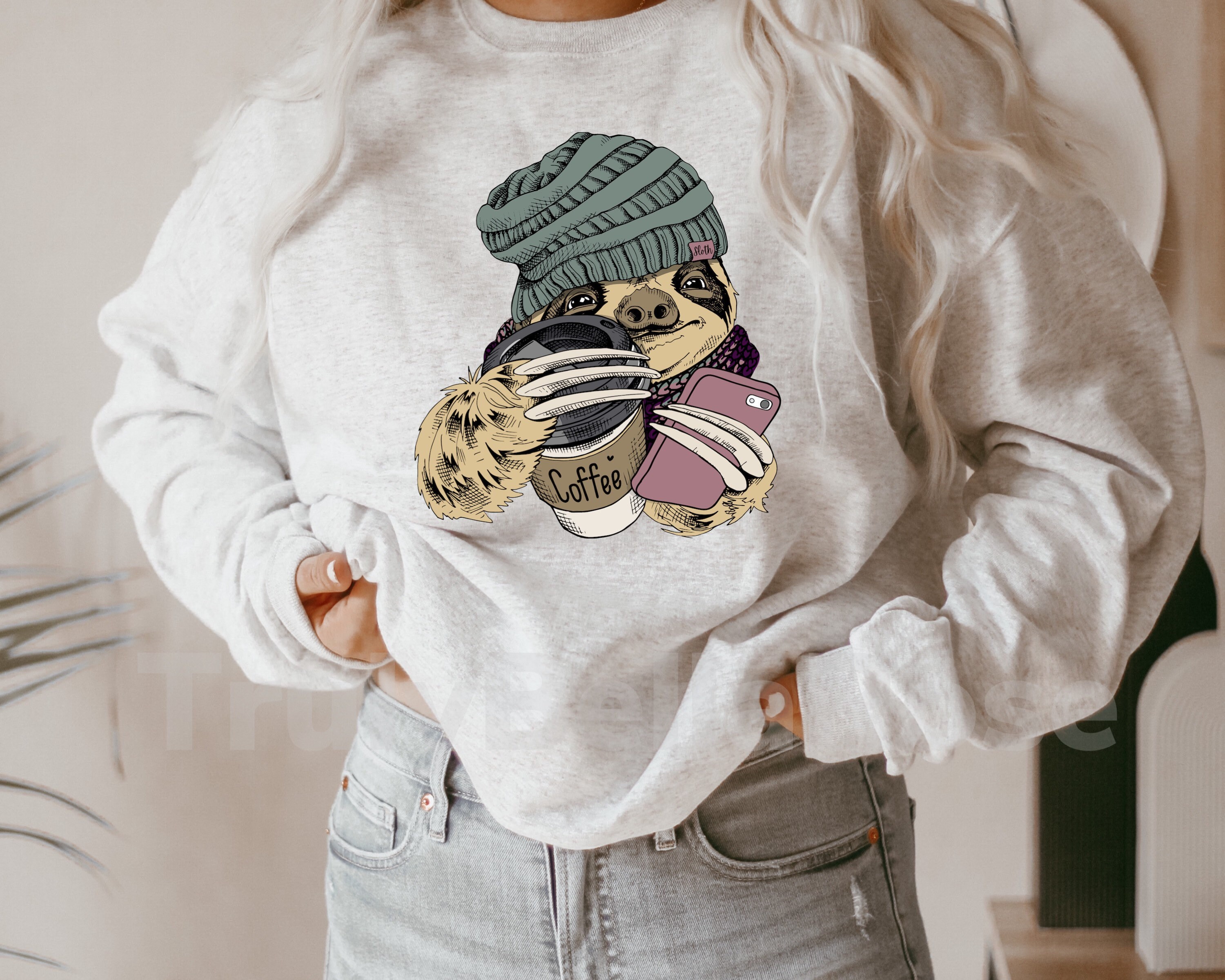 Sloth Sweatshirt - Etsy