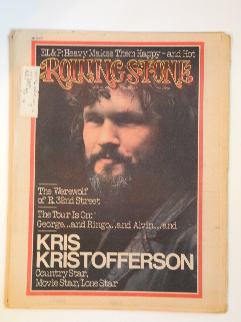 Vintage Rolling Stone Magazine April 28 1974 Kris Etsy