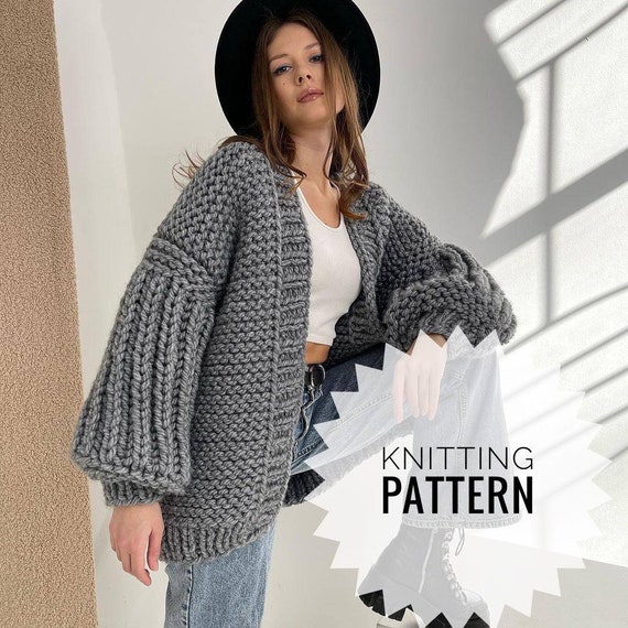 Balloon Sleeve Cardigan Knitting 