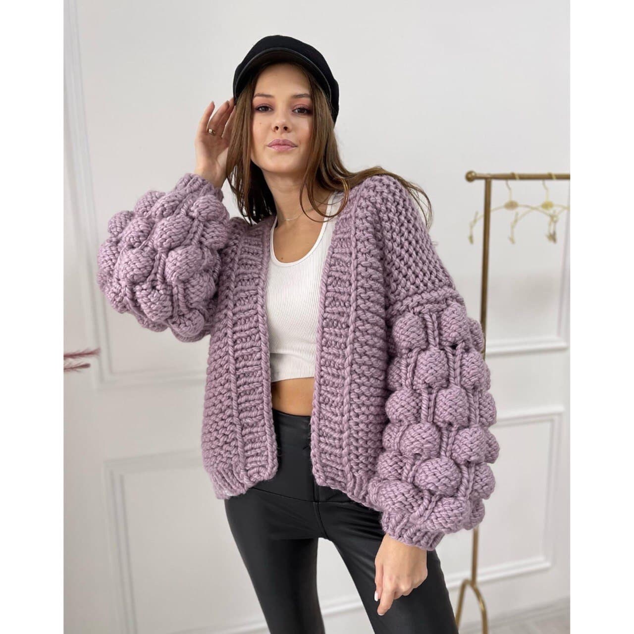 Chunky Knit Cardigan Knitting Pattern Bubble Sleeve Cardigan Oversized PATTERN Knit Cardigan Women s Cardigan Pattern Mother in Law Gift Etsy