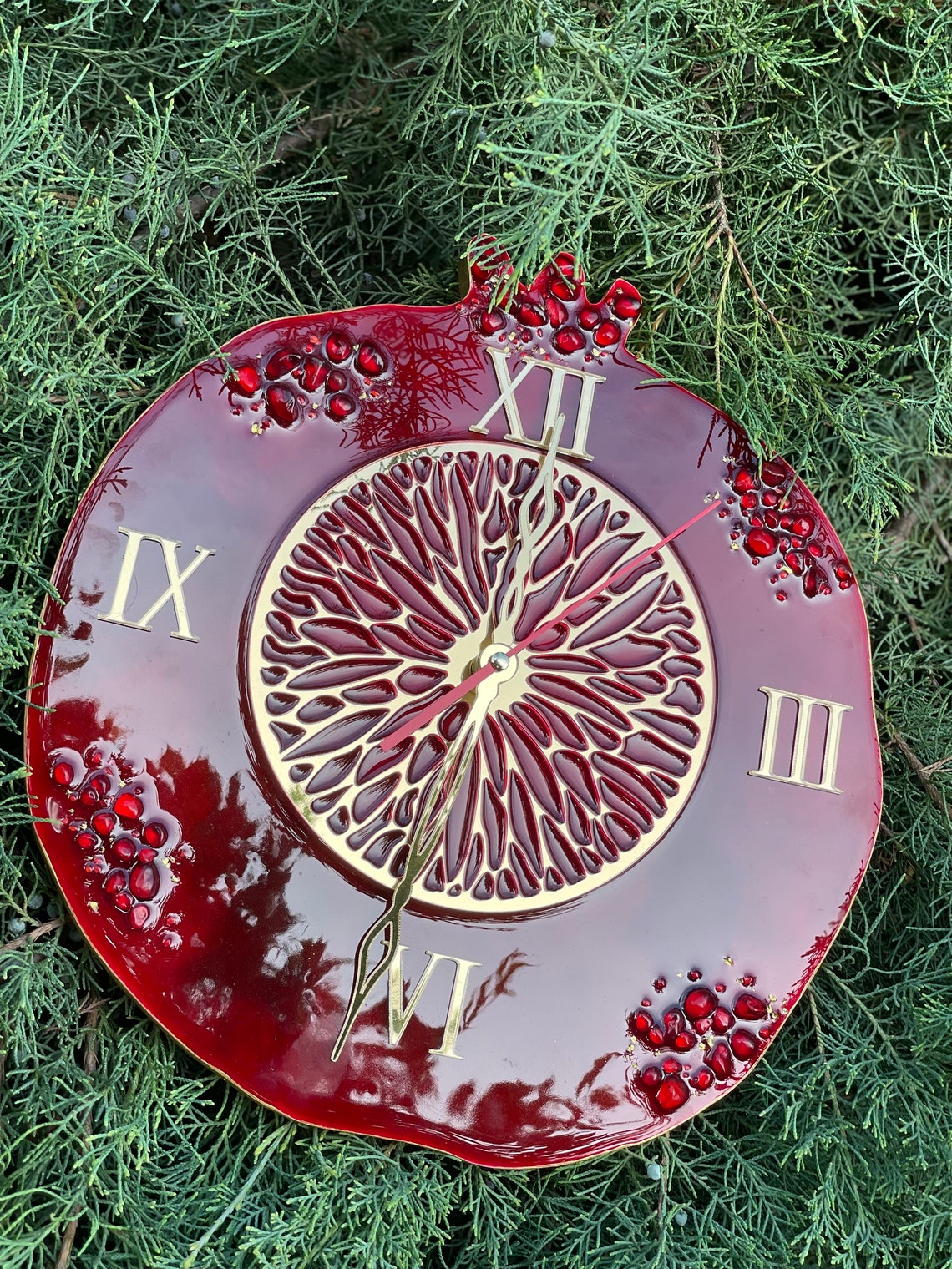 Kitchen wall clock. Large resin wall clock. Modern resin wall Etsy