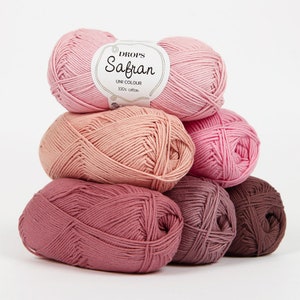 DROPS Safran - BAUMWOLL-Garn - Jeden Tag besonders Basteln: Stricken, Häkeln, Sommerkleidung, Babykleidung und Accessoires