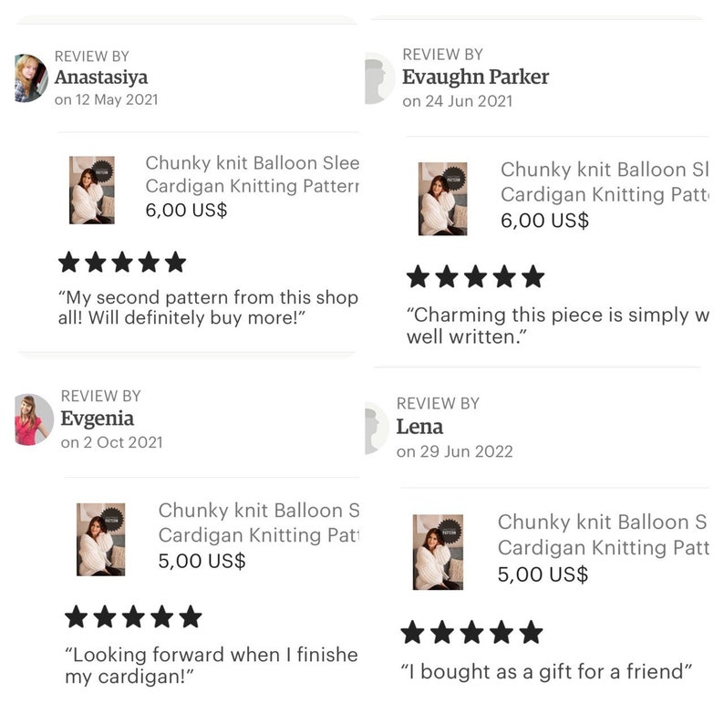 Chunky Knit Balloon Sleeve Cardigan Knitting Pattern Oversize Etsy