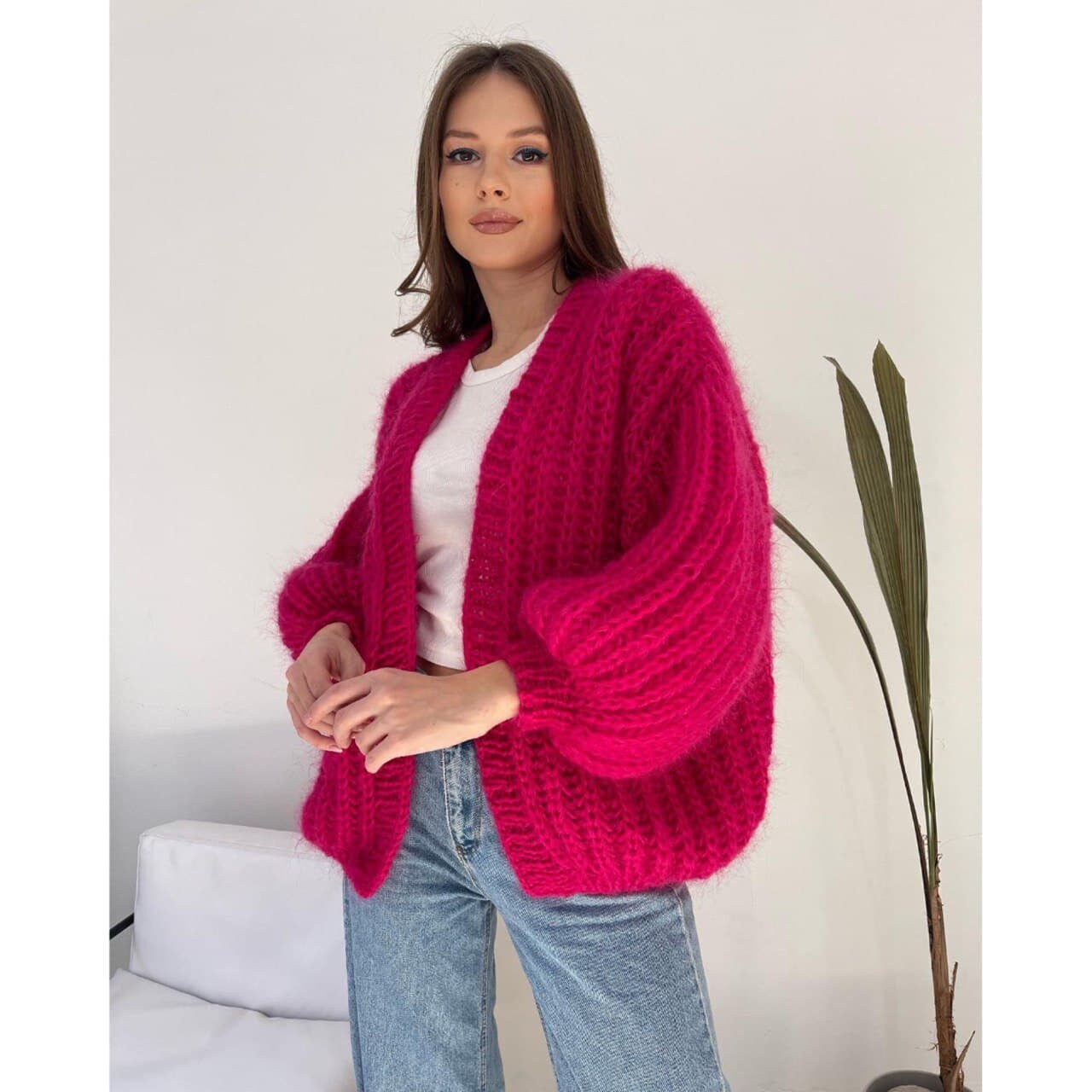 Pink Mohair Cardigan - Etsy