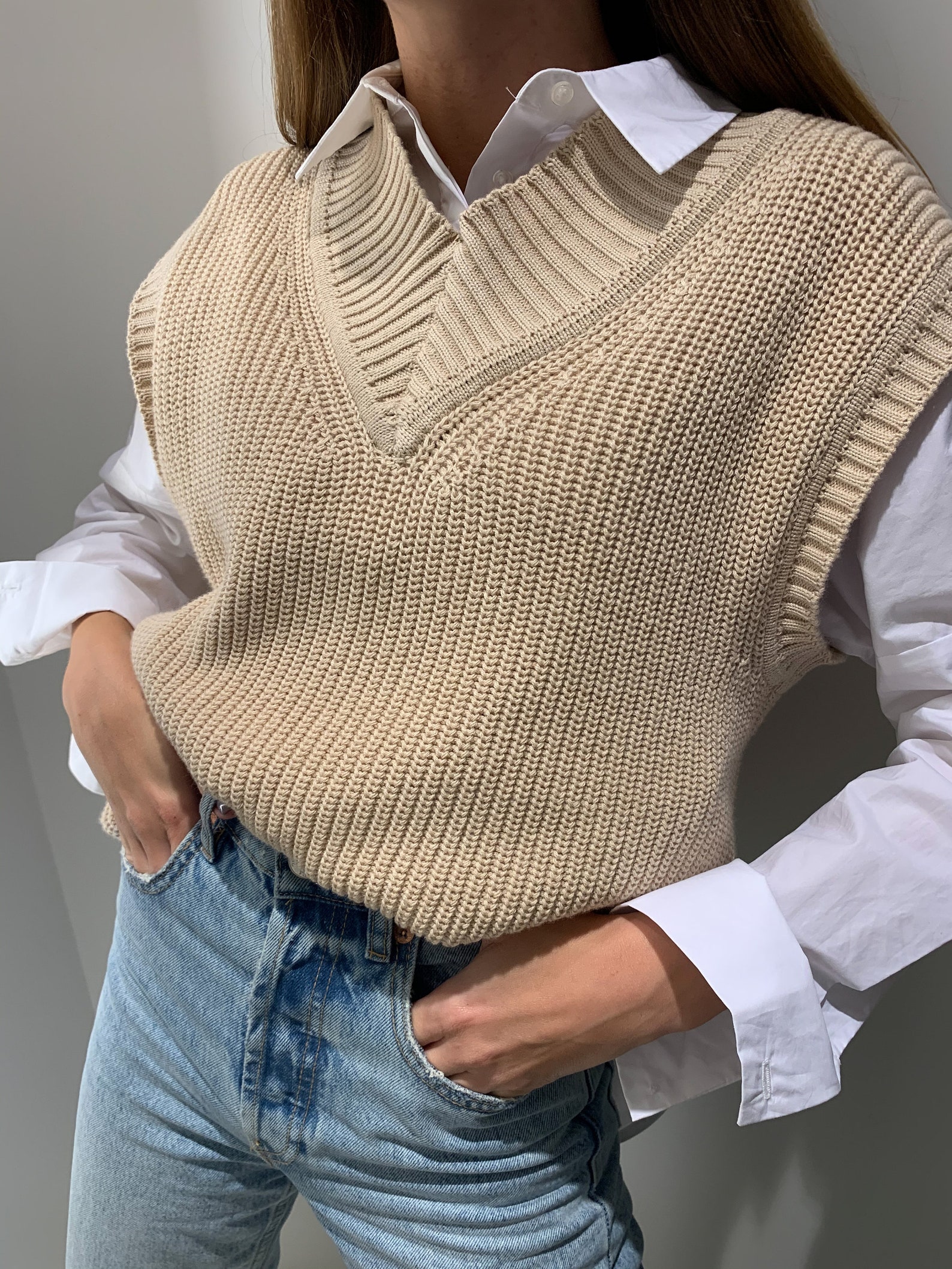 Gilet In Cotone Senza Maniche WOOKIT - Scollo A V, Unisex, 12 Colori - Foto 10