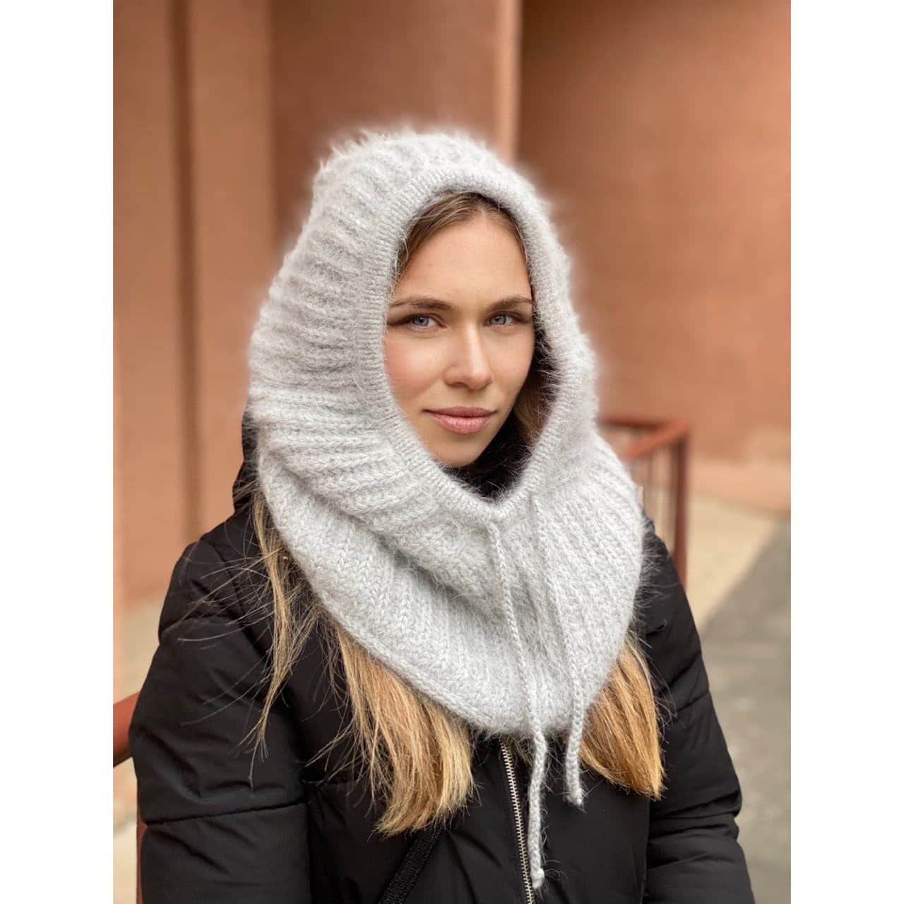 通販 送料無料  Hooded Chunky Hood, Knit Balaclava Bondage Balaclava, Clothing