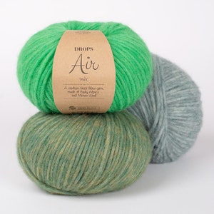 Drops Air Baby-Alpaka-Garn, Superweiches grobstrick Garn, Alpaka-Wolle, Perfekt für gemütliche Strickzeug & wirft, Drops Alpaka-Faser