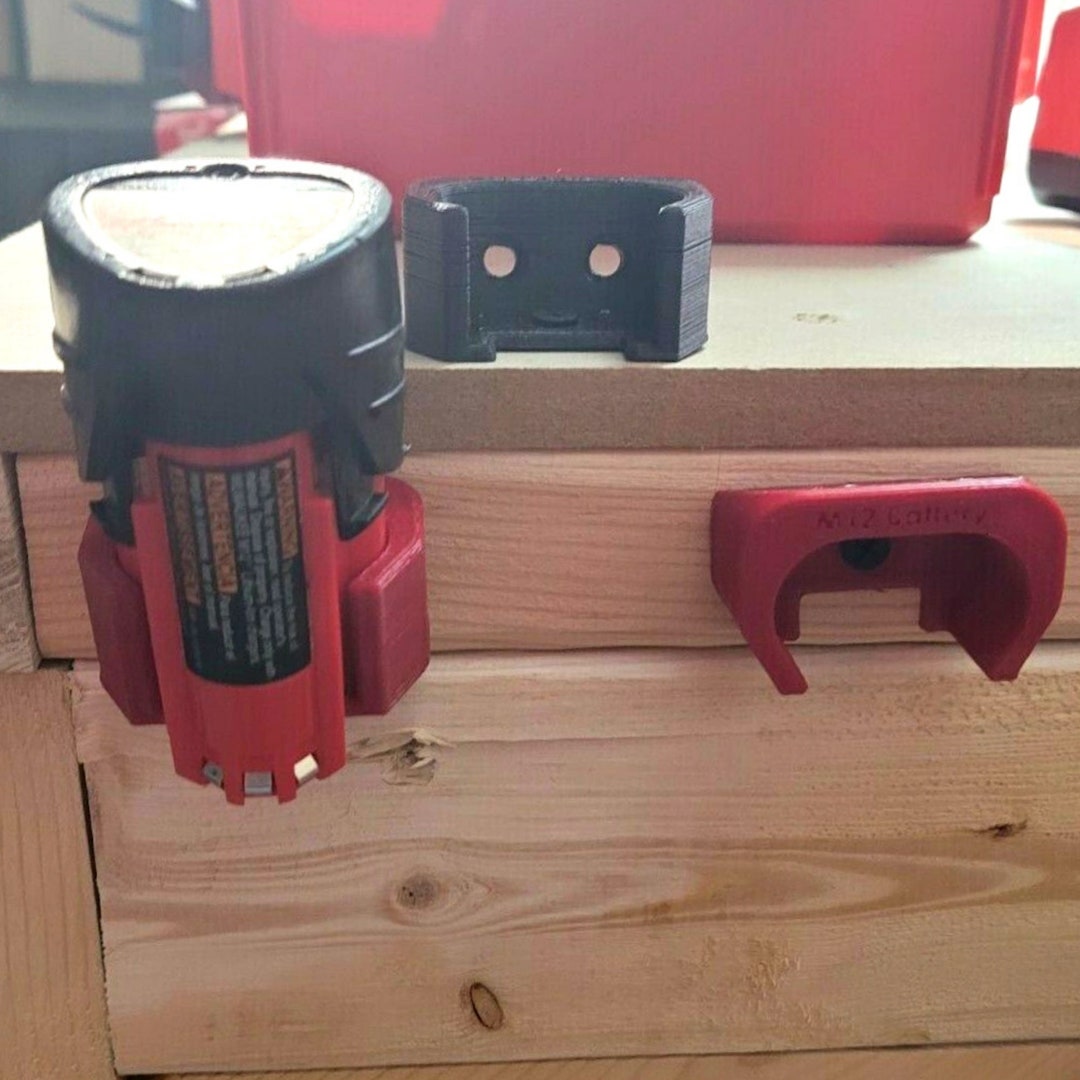 Battery Wall Mount for Milwaukee M12 M12 Battery Holder Etsy