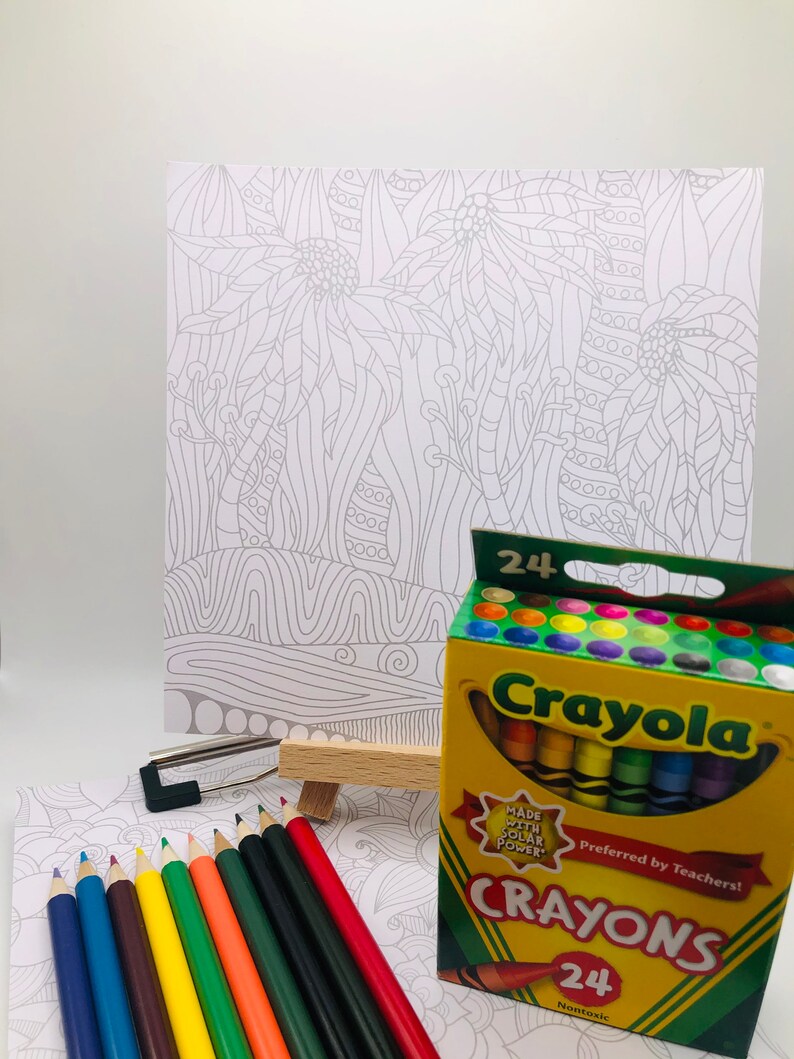 Coloring Kit Pockets of Time Activity Kits for Adults Etsy