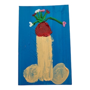 Pintura acrílica en miniatura original Ella no vio ESO cuming 55 x 85 mm