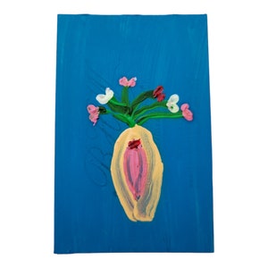 Pintura acrílica en miniatura original Vulvase 55 x 85 mm